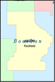 BOURBON County, KS ZIP Code Map