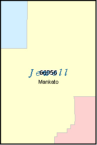 JEWELL County, KS ZIP Code Map
