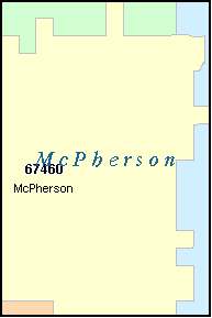 MCPHERSON County, KS ZIP Code Map