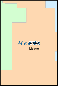 MEADE County, KS ZIP Code Map