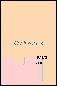 OSBORNE County, KS ZIP Code Map