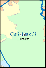 CALDWELL County, KY ZIP Code Map