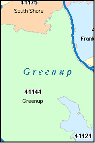 GREENUP County, KY ZIP Code Map