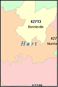 HART County, Kentucky Digital ZIP Code Map HART County, Kentucky Digital ZIP Code Map