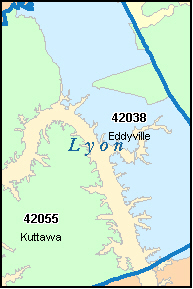 zip code land between lakes ky lyon county