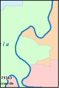 CATAHOULA County, LA ZIP Code Map