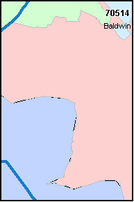 IBERIA County, LA ZIP Code Map