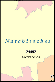 NATCHITOCHES County, LA ZIP Code Map