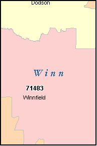 WINN County, LA ZIP Code Map
