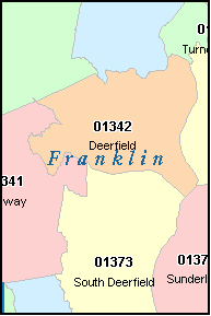 GREENFIELD Massachusetts MA ZIP Code Map Downloads