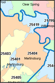 WASHINGTON County, Maryland Digital ZIP Code Map
