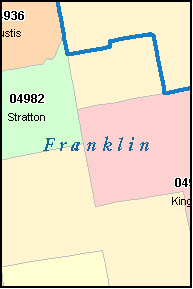FRANKLIN County, ME ZIP Code Map