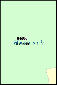 HANCOCK County, ME ZIP Code Map