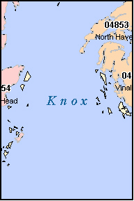 KNOX County, ME ZIP Code Map
