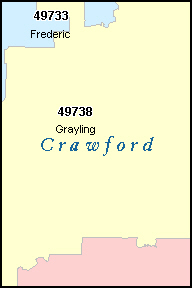 CRAWFORD County, MI ZIP Code Map