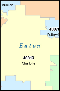 GRAND LEDGE Michigan, MI ZIP Code Map