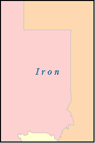 IRON County, MI ZIP Code Map