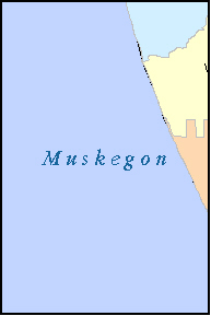 MUSKEGON County, MI ZIP Code Map