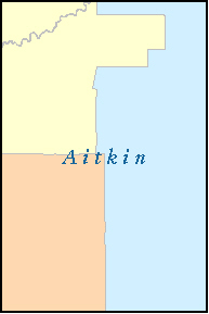 AITKIN County, MN ZIP Code Map