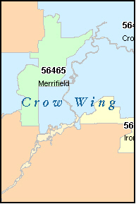 CROW WING County, Minnesota Digital ZIP Code Map