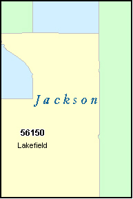 JACKSON County, MN ZIP Code Map