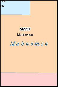 MAHNOMEN County, MN ZIP Code Map