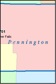 PENNINGTON County, MN ZIP Code Map