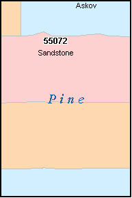 PINE County, MN ZIP Code Map