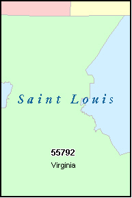 SAINT LOUIS County, Minnesota Digital ZIP Code Map