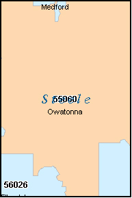STEELE County, MN ZIP Code Map