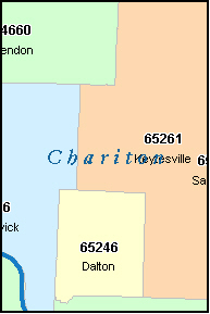 CHARITON County, MO ZIP Code Map