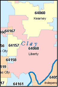LIBERTY Missouri MO ZIP Code Map Downloads