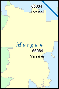 MORGAN County, MO ZIP Code Map