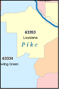 PIKE County, MO ZIP Code Map