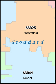 STODDARD County, MO ZIP Code Map