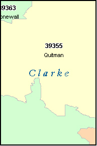 CLARKE County, MS ZIP Code Map