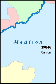 MADISON County, Mississippi Digital ZIP Code Map