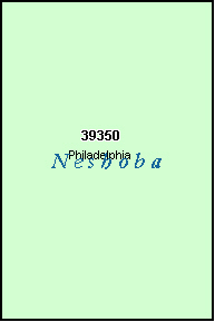 NESHOBA County, MS ZIP Code Map