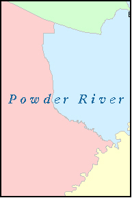 POWDER RIVER County, MT ZIP Code Map