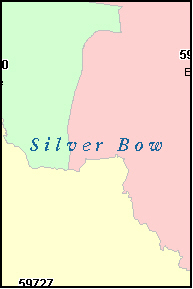 SILVER BOW County, MT ZIP Code Map