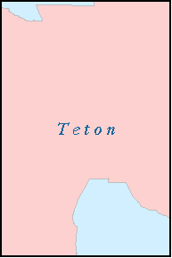 TETON County, MT ZIP Code Map