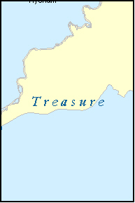 TREASURE County, MT ZIP Code Map