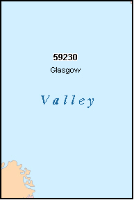 VALLEY County, MT ZIP Code Map