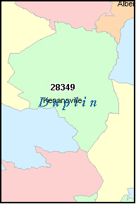 DUPLIN County, NC ZIP Code Map