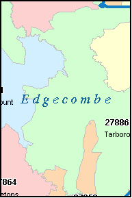 EDGECOMBE County, NC ZIP Code Map