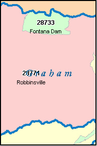 GRAHAM County, NC ZIP Code Map