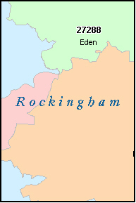 ROCKINGHAM County, NC ZIP Code Map