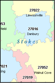 STOKES County, NC ZIP Code Map