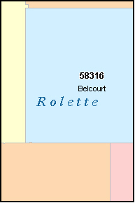 ROLETTE County, ND ZIP Code Map