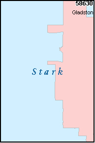 STARK County, ND ZIP Code Map